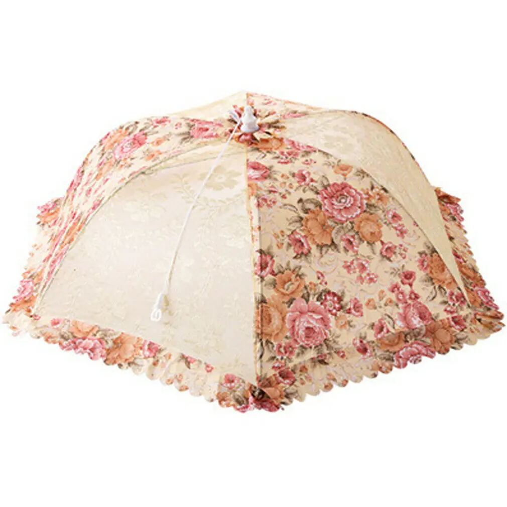 Khaki Кухня еда зонтик крышка барбекю вечерние Кемпинг торт Муха Москитная сетка складные сетки - Цвет: Khaki