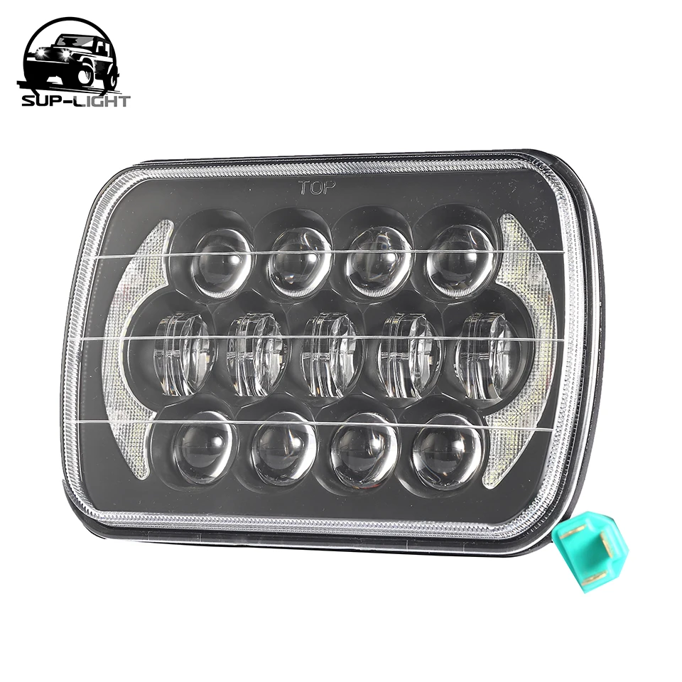 Пара 5x7 7x6 дюймов светодиодные фары 7 105 Вт Сменные для 1986 1995 Jeep Wrangler YJ и 1984 2001 Cherokee