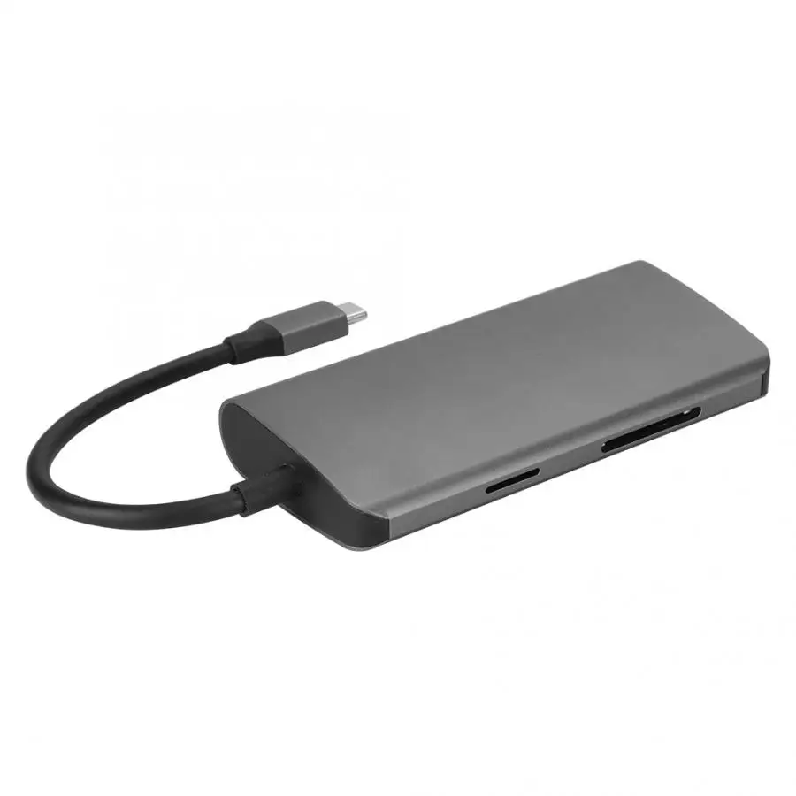 8 в 1 Type-C к HDMI + LAN USB3.0 * 3 SD TF концентратор адаптер конвертер кабель |
