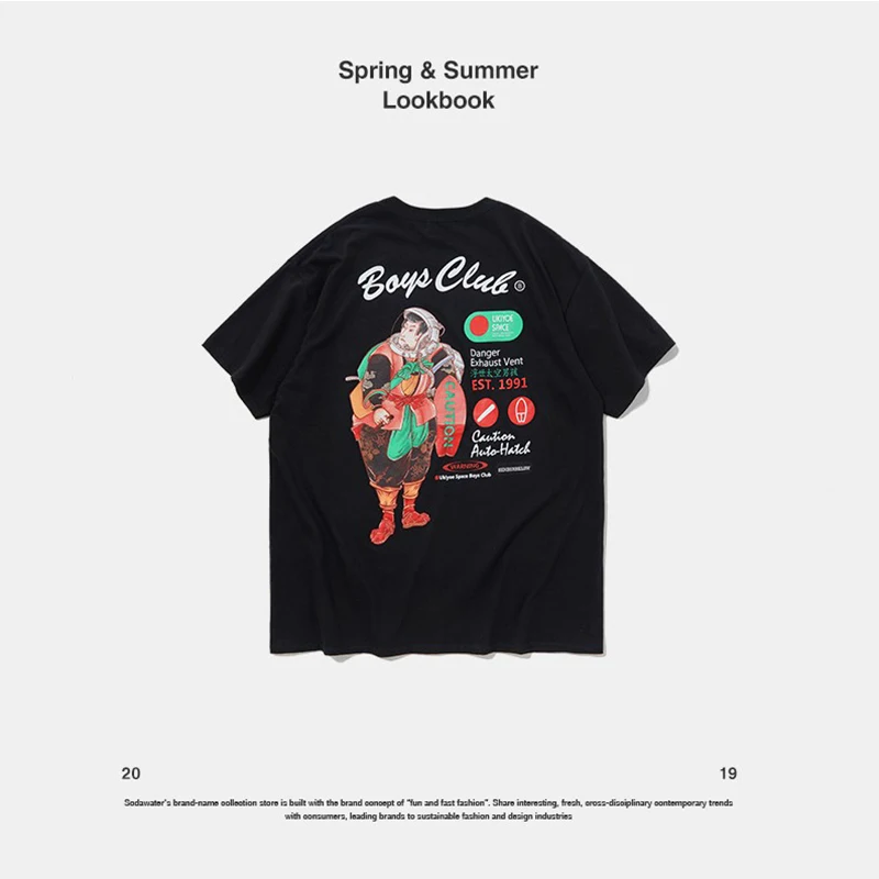 Men's T-Shirts 2019 Funny Printed Short Sleeve Tshirts Loose Summer Hip Hop Casual Cotton Tops Tees Streetwear Homme T-shirts | Мужская