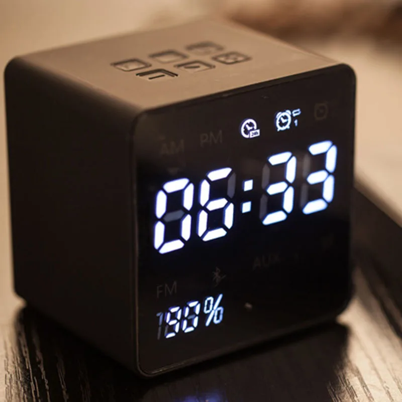 Новый светодиодный экран Будильник Радио дисплей питания цифровые часы Bluetooth