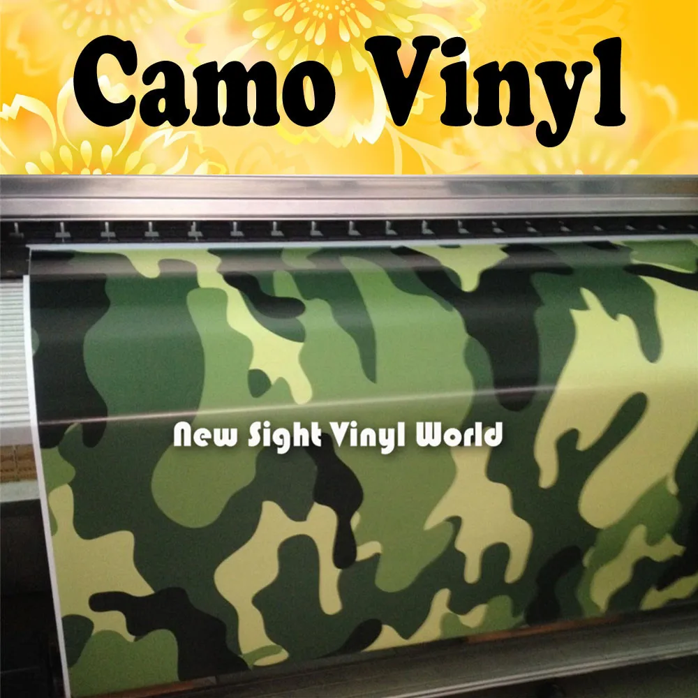 

Jumbo Elite Green Camouflage Car Wrap Jungle Urban Camo Vinyl Sheet Bubble Free Car Wrapping Size:1.50*30m/Roll