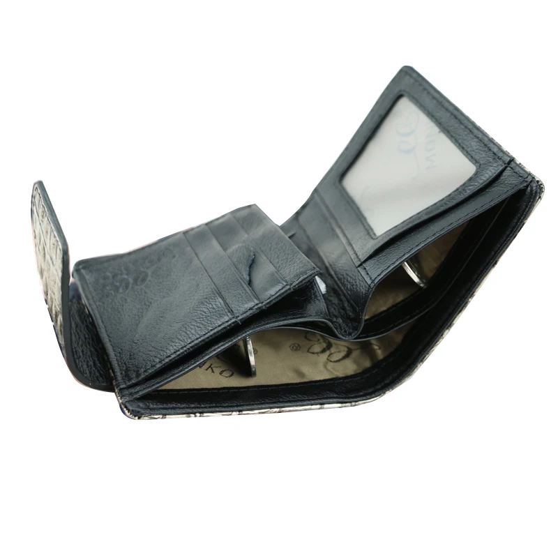 Женский кошелек маленький короткий из натуральной кожи сетчатый Кошелек для