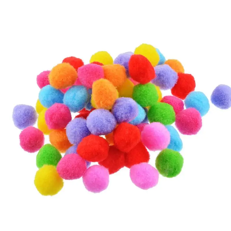 100 шт 4 см Ассорти Pom Poms котенок игрушки пушистые шарики для DIY креативные ремесла