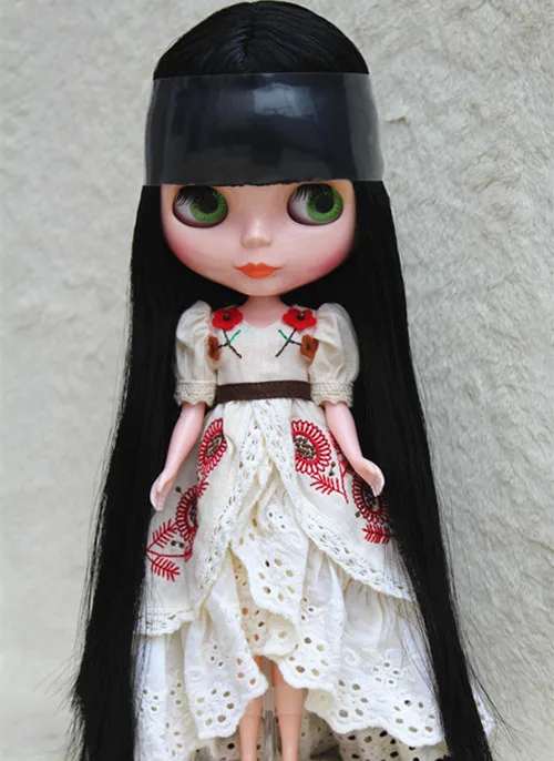 Кукла Blygirl Blyth черная челка прямые волосы № обычное тело 7 суставов сделай сам для