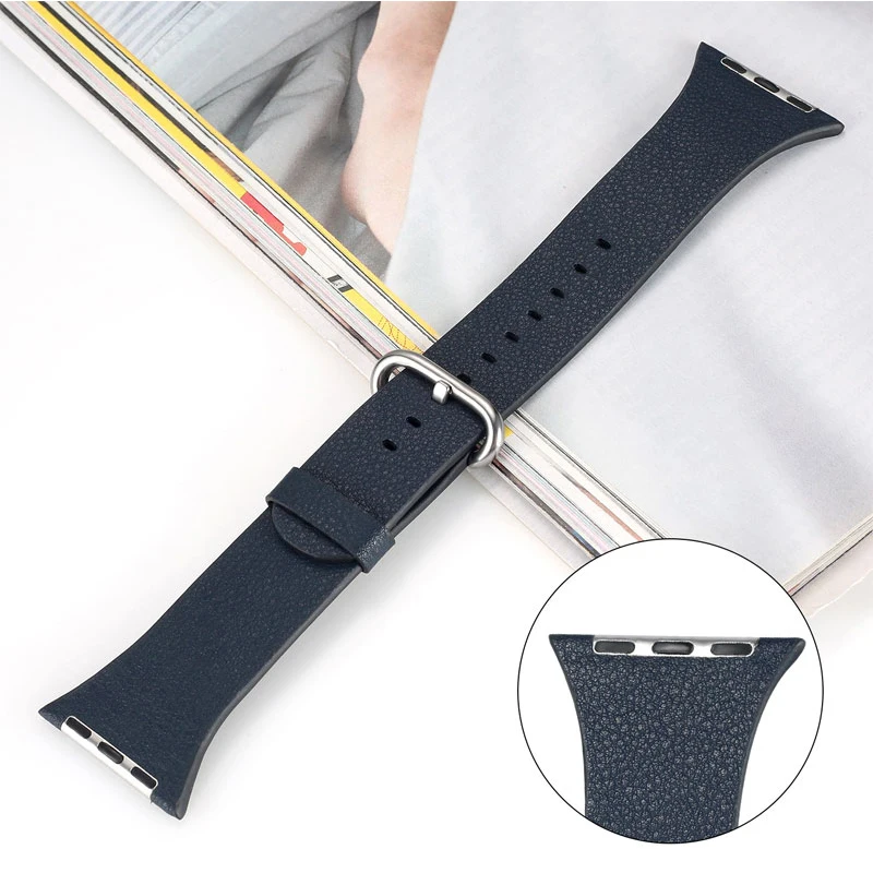 Ремешок из натуральной кожи для Apple Watch Band 4 5 44 мм 40 мм 42 мм 38 мм браслет для iwatch series 3 2 1 Аксессуары для часов