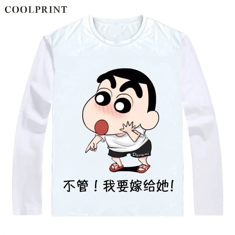Shinnosuke Nohara Футболки с длинным рукавом Манга Аниме Shin chan Shinchan и Shin-chan Crayon Косплей рубашка