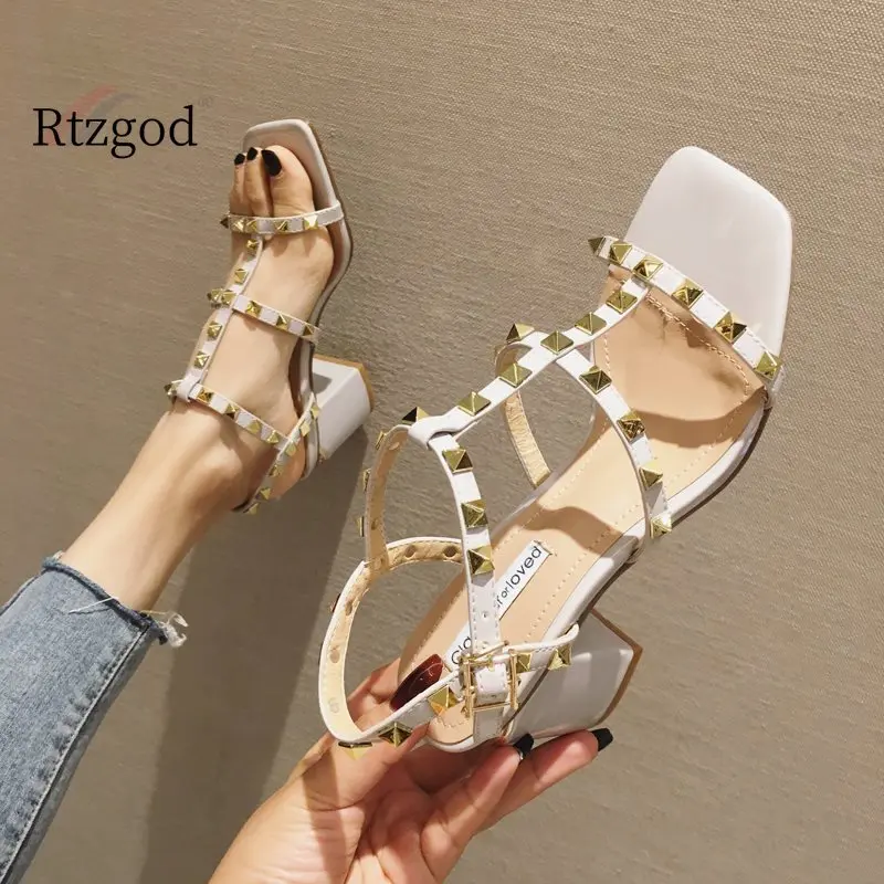 Новинка 2019 года Роскошные брендовые дизайнерские кожаные женские сандалии с