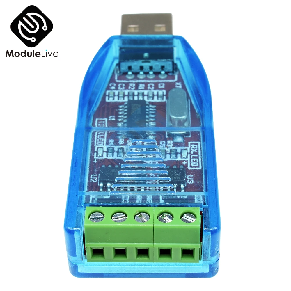 Промышленный USB в RS485 конвертер обновление защиты RS485 конвертер Совместимость V2.0 Стандартный RS-485 разъем адаптера