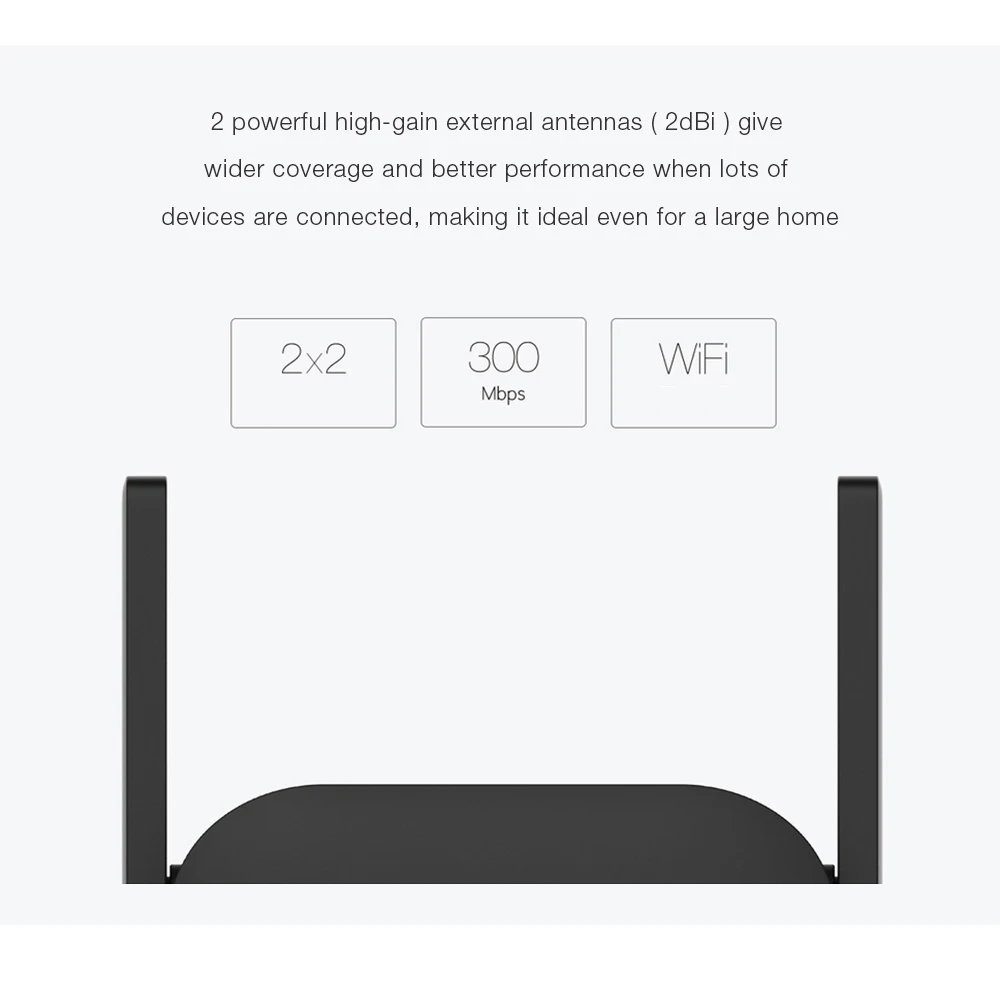 Оригинальный Xiaomi Pro 300 м WiFi усилитель роутер Roteador 2 Антенна Mi беспроводной