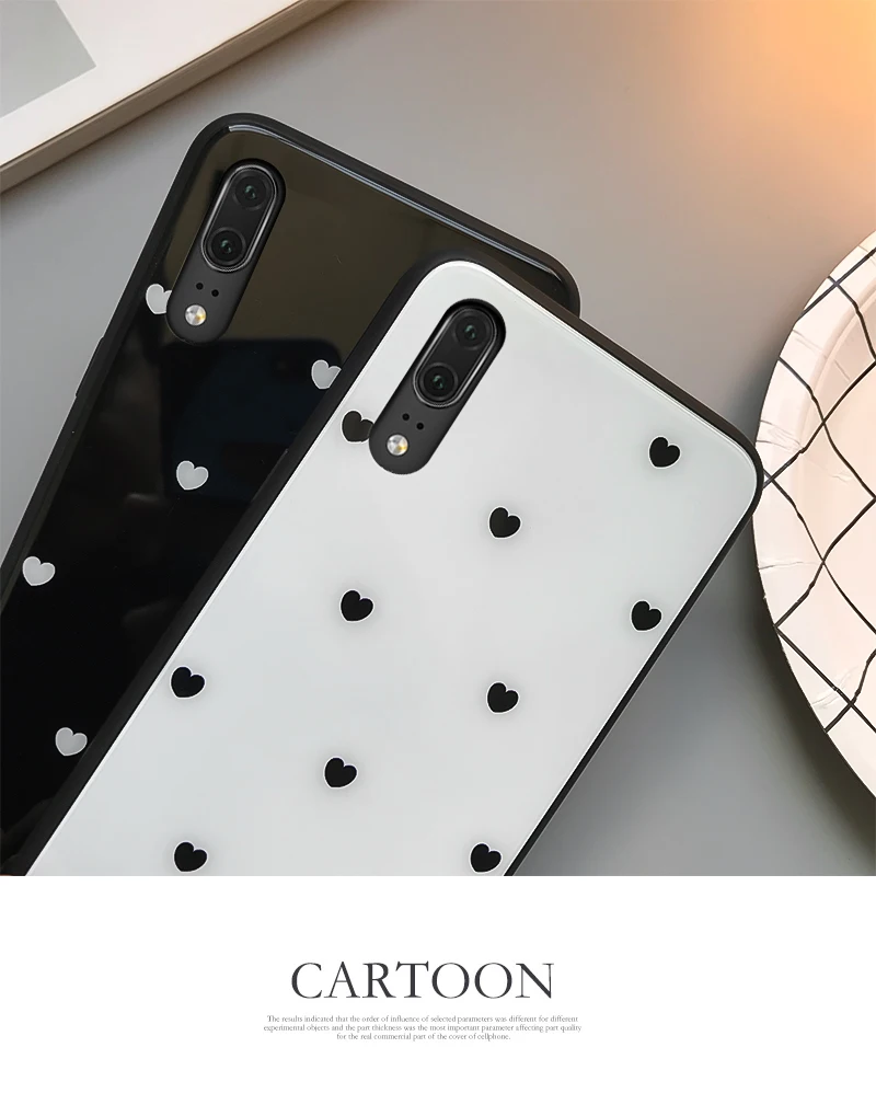 BONVAN закалённое Защитное стекло чехол для Huawei p20 Pro p20 case маленьких P10 плюс Любовь Сердце Твердый переплет чехол на Huawei p20 lite p10 кисточкой шнурки случай защиты чехлы на телефон