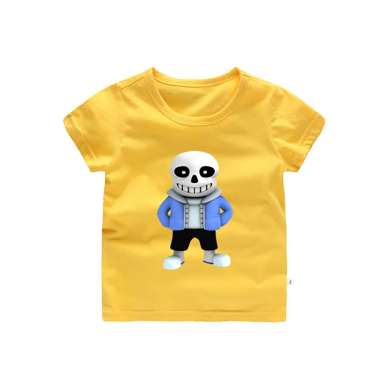 От 2 до 12 лет дети Undertale футболка для маленьких девочек Летнее платье с героями
