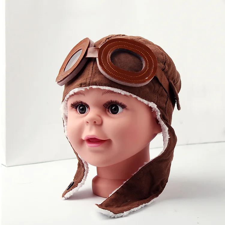 Unisex Child Pilot Aviator Hat Earmuffs Beanies | Kids Autumn Winter Warm Earflap Ear Protection Cap | Child Accessories image 2