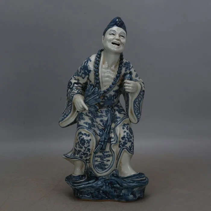 Старинная китайская фарфоровая статуэтка скульптурные Будды Ji Gong статуэтки из