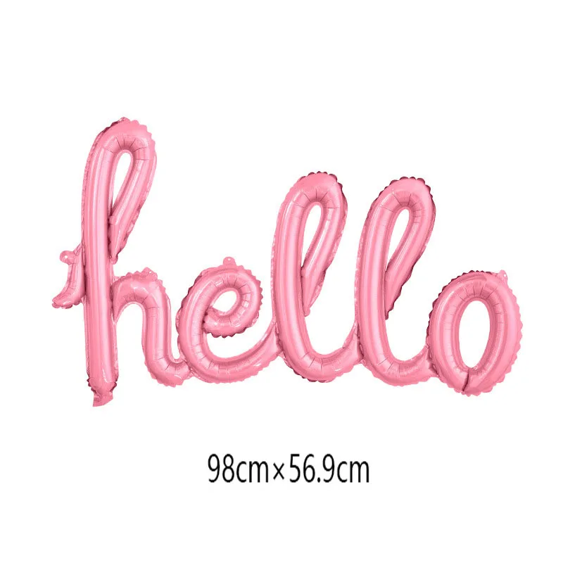 pink hello Pinata Единорог ламы воздушные шары ламы Альпака воздушный шар из фольги для вечеринок животных Baby Shower поставки с днем рождения украшения Дети - Цвет: pink hello