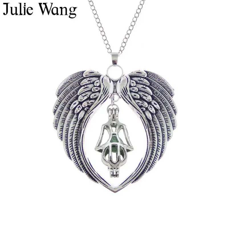 Julie Wang 1 шт. ожерелье с крыльями ангела для женщин сплав Дракона белый K диффузор