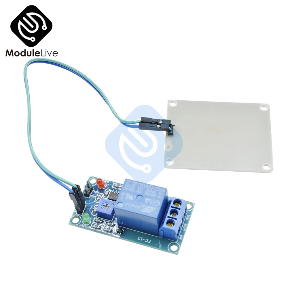 Модуль контроллера капли дождя 12 В модуль релейного датчика для Arduino Фолиевая