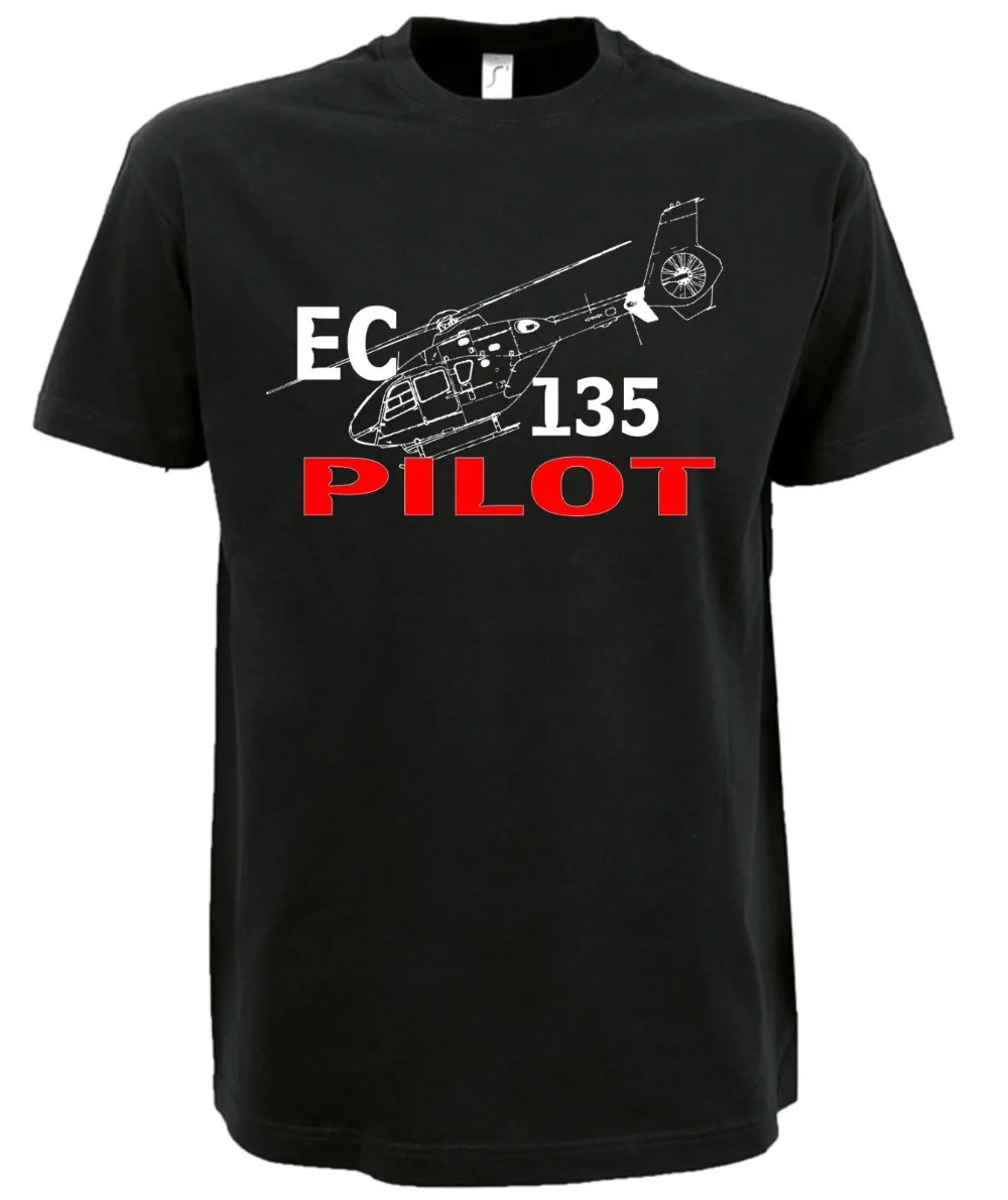 

Ec 135 T-Shirt Helicopter T-Shirt Ec 135 Pilot 2019 Men'S Fashion Cartoon Character Fitness O-neck Printed T-Shirts