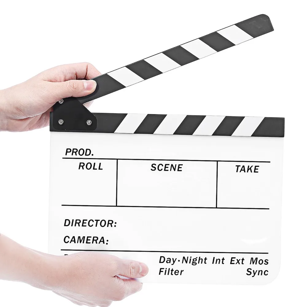 Neewer акриловый пластик 10x12 &quot/25x30 см сухая стереть режиссерская пленка Clapboard Cut