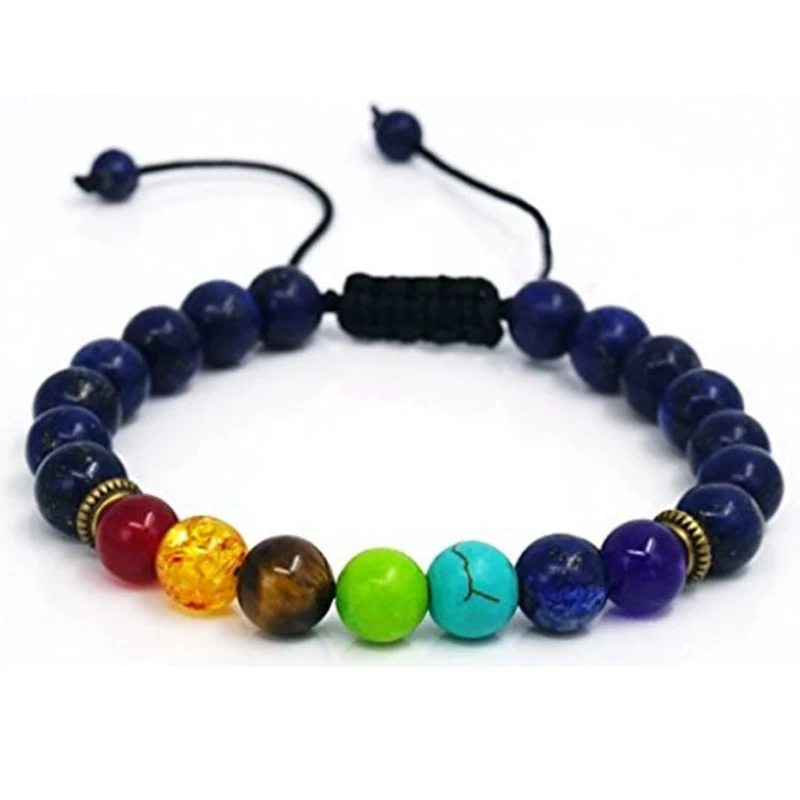 Матовый черный Лава камень Регулируемый натуральный femme браслет pulsera hombre