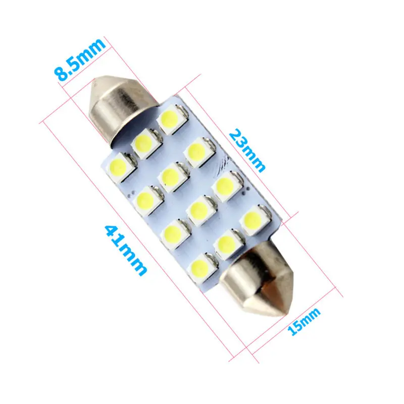 YM E Bright 100 шт. C5W 31 мм 36 39 41 1210 12 SMD 3528 светодиодные внутренние лампы для чтения