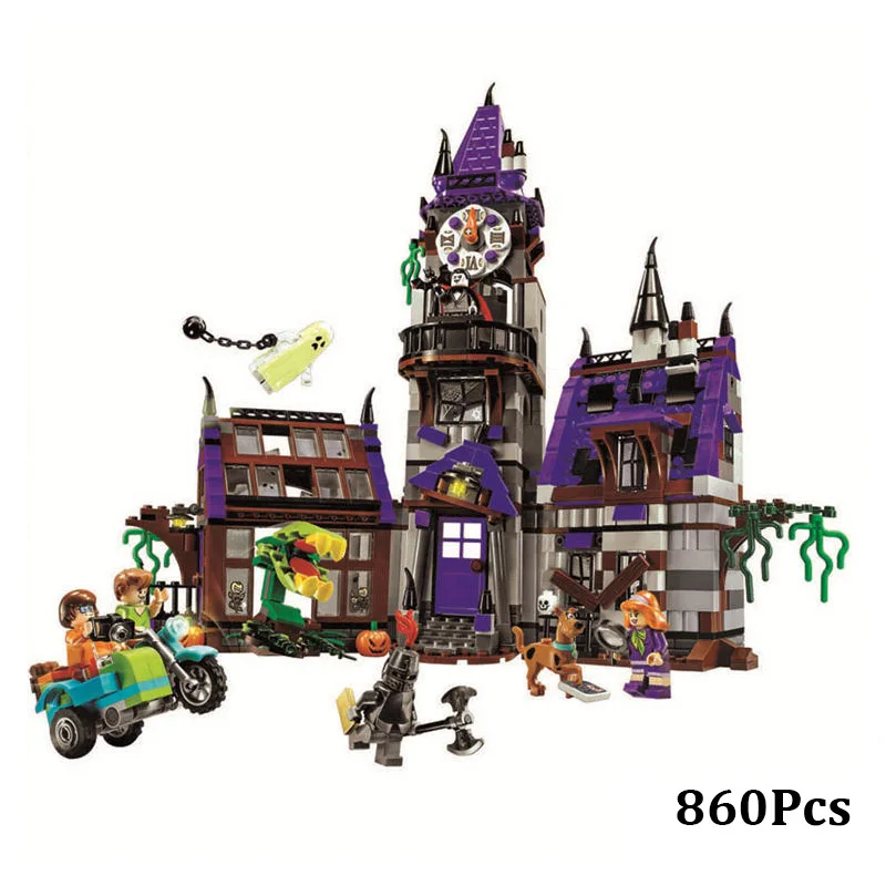 860Pcs nobox Новинка 10432 10431 Scooby Doo таинственный призрак дом строительные игрушки совместимы с MOC 75904 конструктор для детей Подарки - Цвет: 860Pcs nobox
