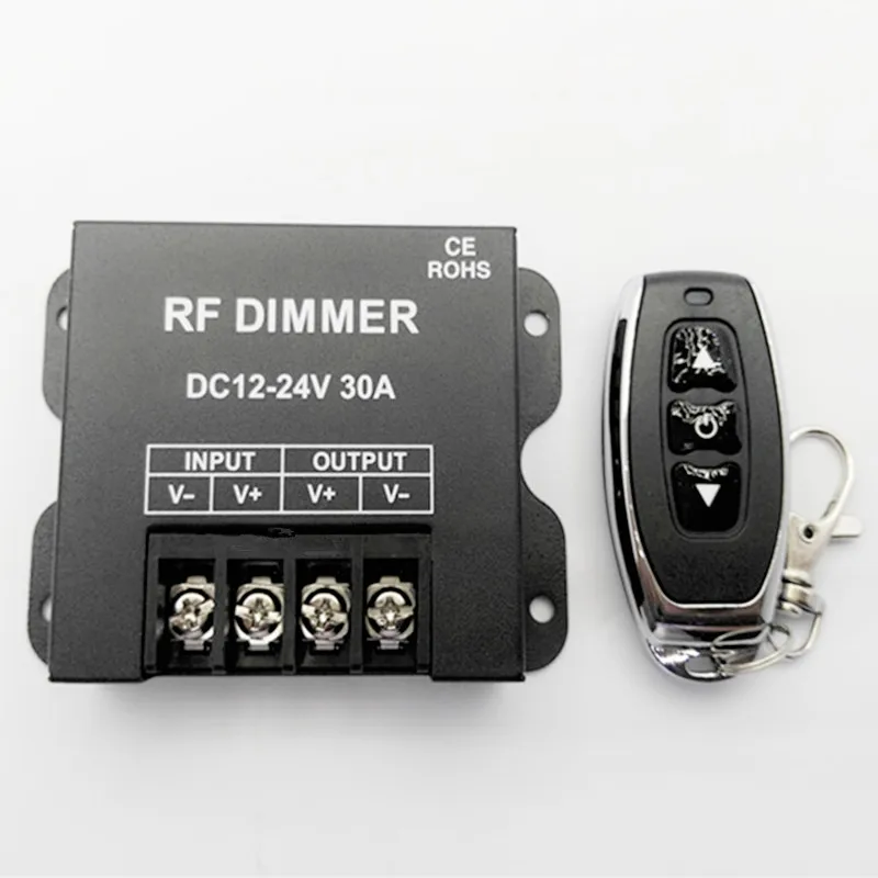 10 шт. DC12 24V 30A одноканальный светодиодный диммер контроллер с 3Key Wirelss RF пульт