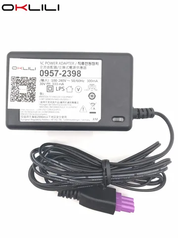 0957-2290 0957-2286 0957-2398 зарядное устройство для адаптера переменного тока 100-240 в 1050 Гц 1000 мА 30 в 2050 мА для HP Deskjet 2000 2060 - изображение