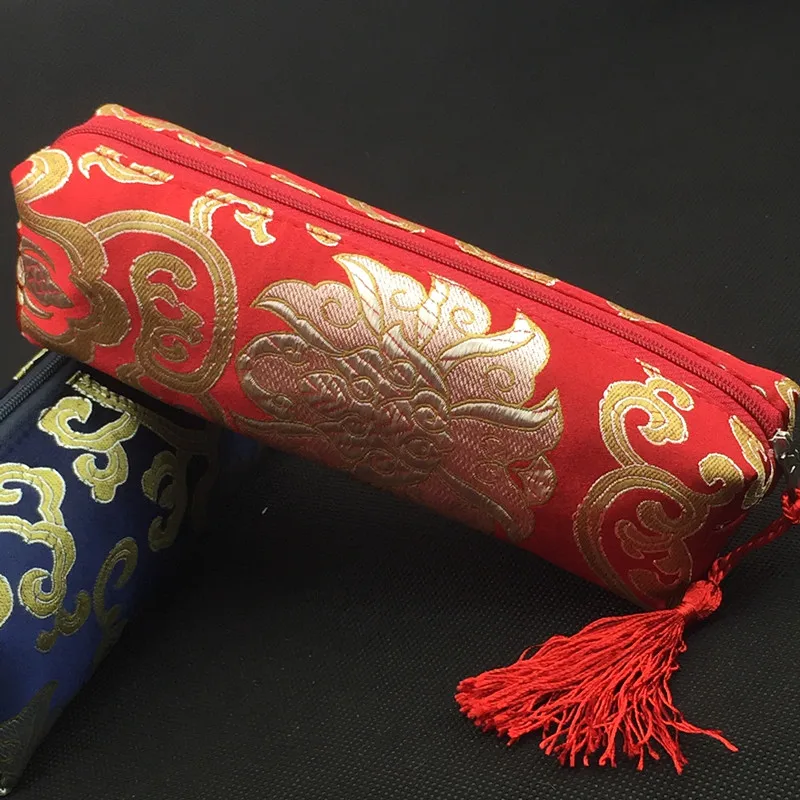 Водонепроницаемая сумка на молнии дорожная кисточка шелковая парча ожерелье