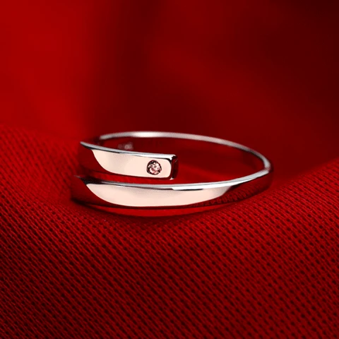 100% оригинальные обручальные кольца для мужчин и женщин из серебра 925 пробы с