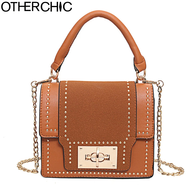 Otherchic ручка сверху дизайнер Сумки универсальные коробка на плечо цепи сумка