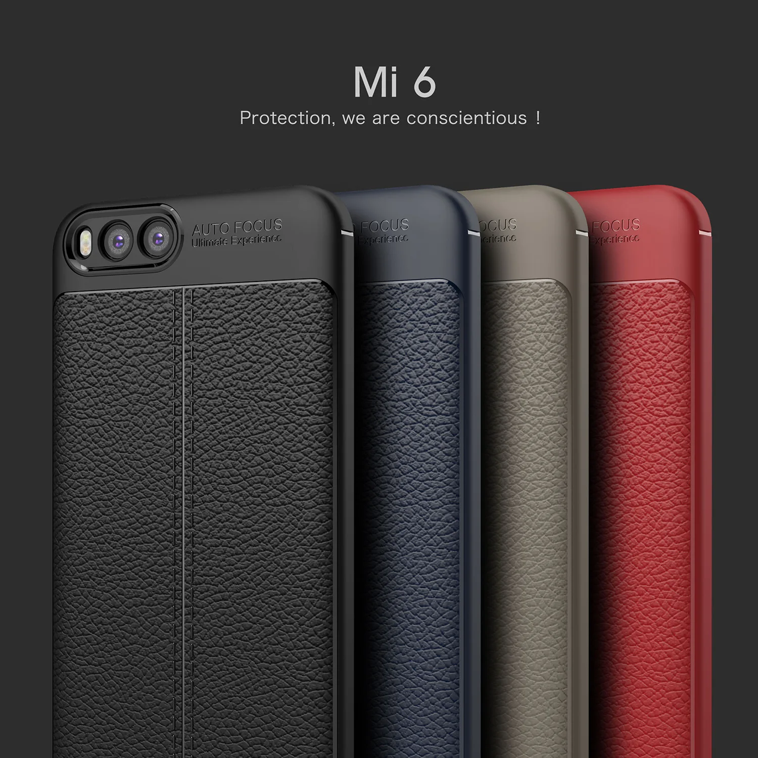 Новый Модный высококачественный мягкий чехол из ТПУ личи для Xiaomi Mi 6