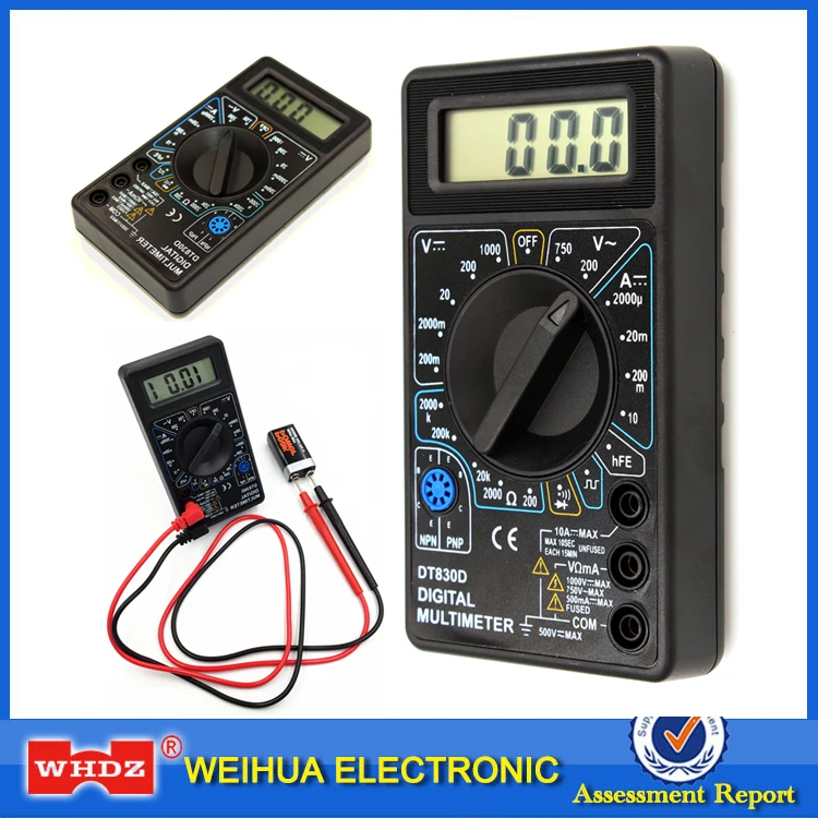 WHDZ DT 830D мини цифровой мультиметр Напряжение Ампер Ом тестер с зуммером защита от