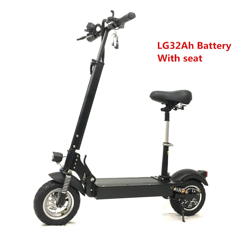 LG32AH With Seat Электрический скутер для взрослых с сиденьем, 48 В, 1200 Вт, складное большое колесо, Электрический велосипед - Цвет: LG32AH With Seat