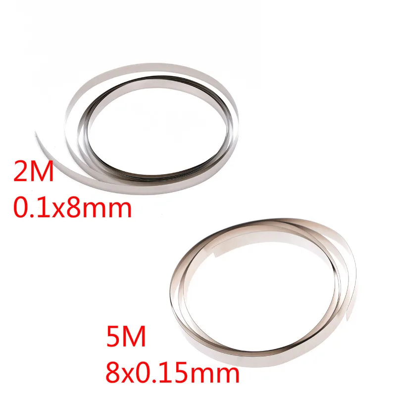 

3/5M 8mmX0.15mm 0.1X8mm Nickel Strip Tape For Li 18650 26650 Battery Spot Welding Compatible For Spot Welder Machine