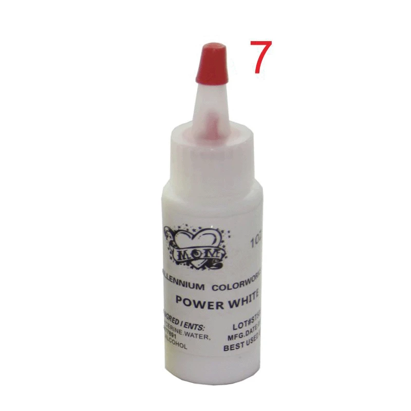 

5pcs/lot Permanent makeup pigment colors tattoo ink set tattoo pigment kit 30ml/bottle 1OZ POWER WHITE