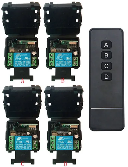 DC 12V 24V 1 CH каналы 1CH RF беспроводной пульт дистанционного управления Система