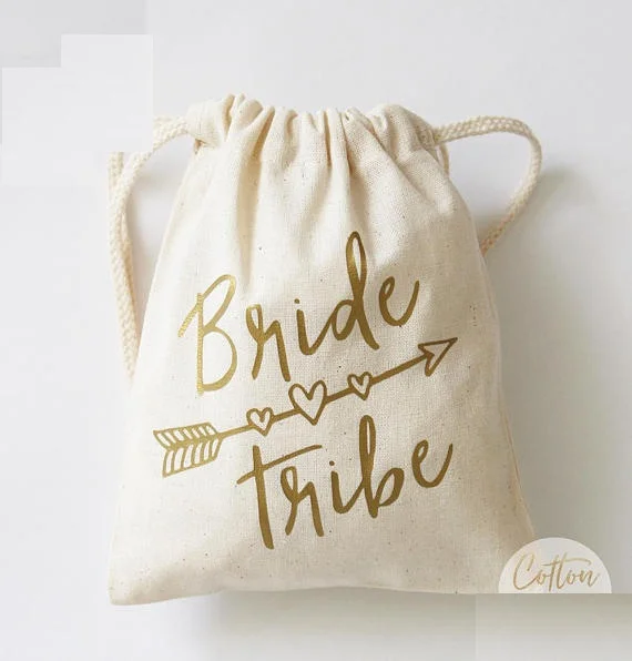 

gold Bride Tribe bridesmaid wedding Bachelorette Hangover Survival Kits party Candy pouches Perfect Blend favor bags