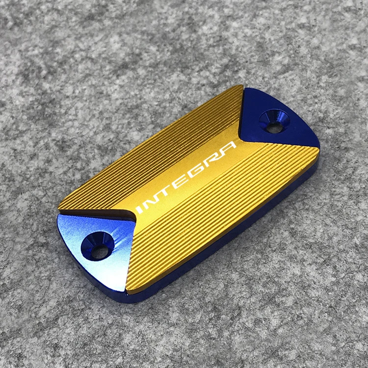Gold-Blue CNC спереди Тормозная жидкость Крышка Резервуара кепки для Honda INTEGRA 750 700 логотип(INTEGRA - Цвет: Gold-Blue