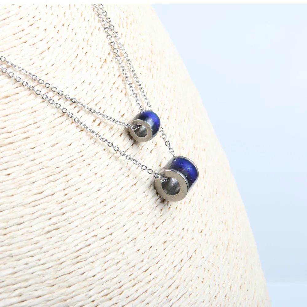 Парное ожерелье счастливое настроение цвет меняется на температуру с цепью из