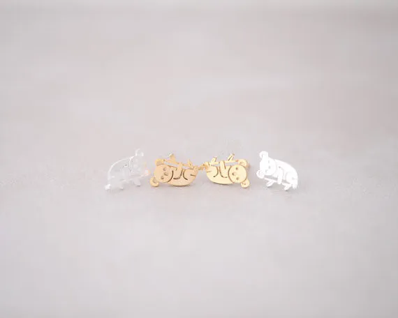 Модные серьги гвоздики koala в виде милых животных для женщин|fashion stud earrings|stud earringsstud