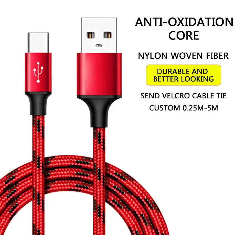 5 м type C тканый кабель для передачи данных USB C Синхронизация данных длинный провод для быстрого заряда шнур для huawei samsung Galaxy зарядное устройство для мобильных телефонов