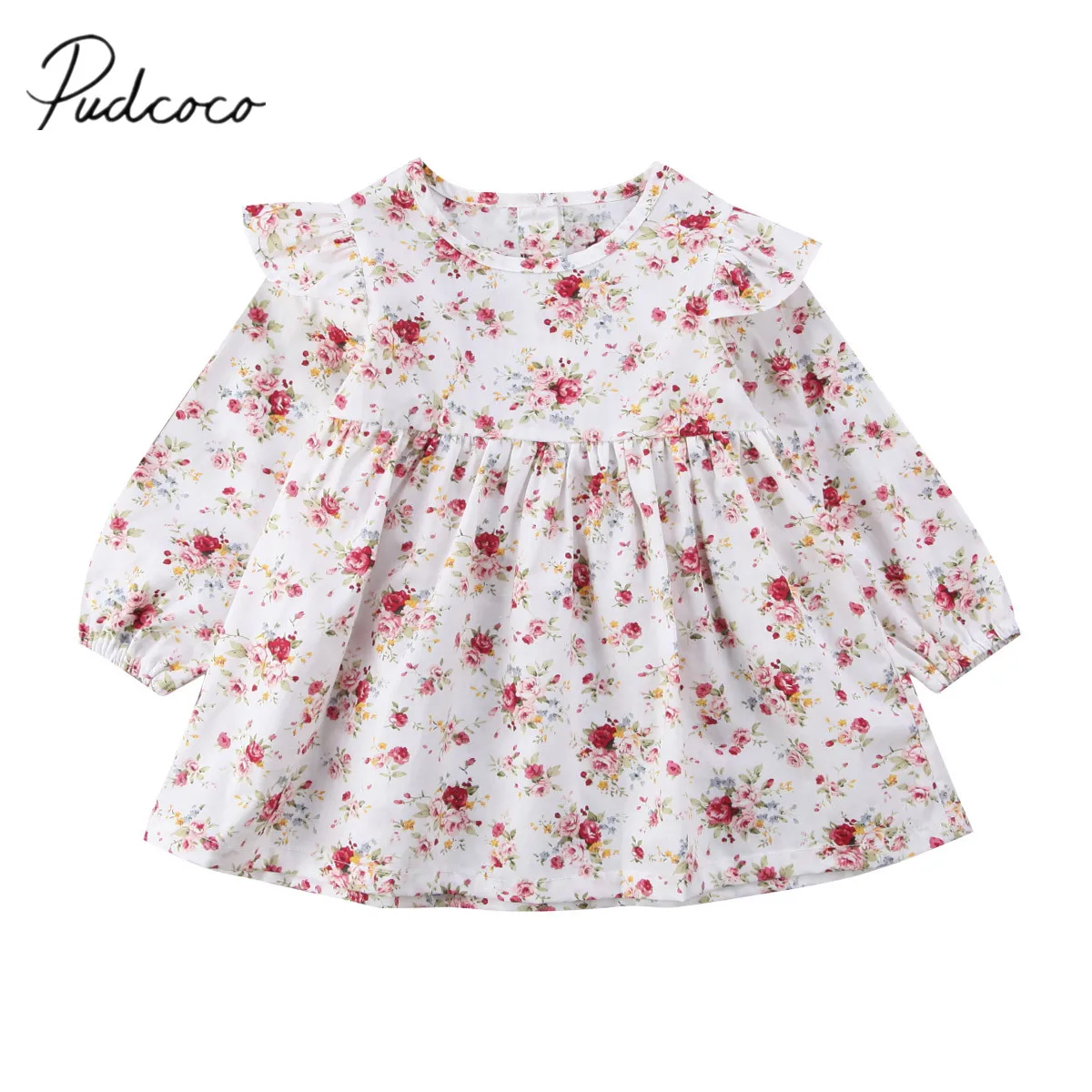 2017 Брендовое новое платье принцессы с цветочным рисунком для новорожденных