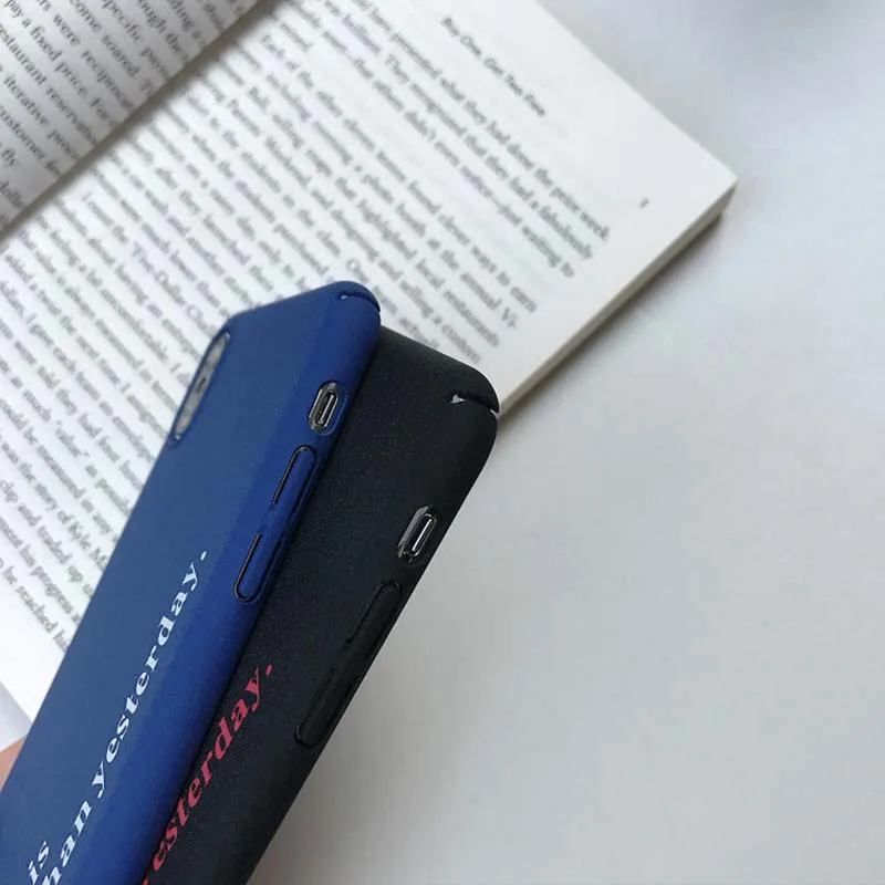 Простой с английской фразой чехол для iPhone X XR XS Макс 5 5S SE 6 S Plus матовая полное