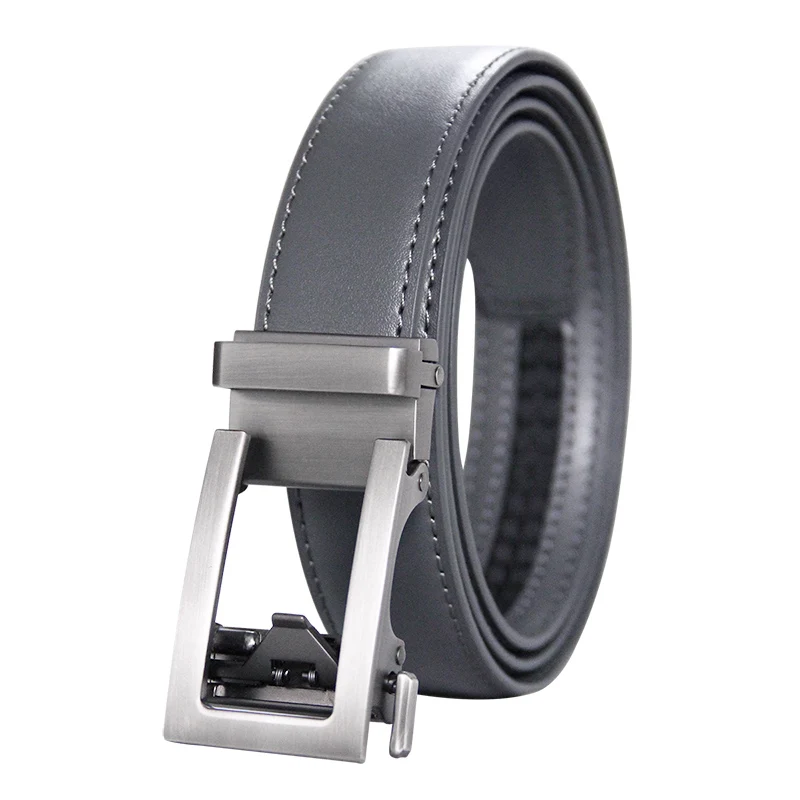 High Quality Men's Ratchet Click Belt Genuine Leather Dress Belt for Men Jeans Holeless Automatic Sliding Buckle belts 2017new pgm golf belts men s genuine leather ratchet dress belt with alloy automatic buckle