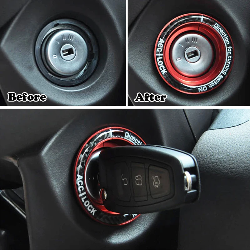 Переключатель отверстия зажигания для Ford ESCAP Kuga 2013 2014 2015 2016 2017 2018 круглая наклейка