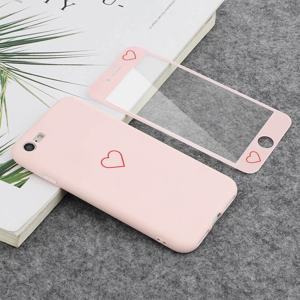 Экран протектор Гибридный 360 бампер чехол для iPhone X Xr Xs Max 8, 7, 6 S, 6 Plus, 5, 5S SE милый мягкий силиконовый чехол из ТПУ с изображением героев закаленное Стекло