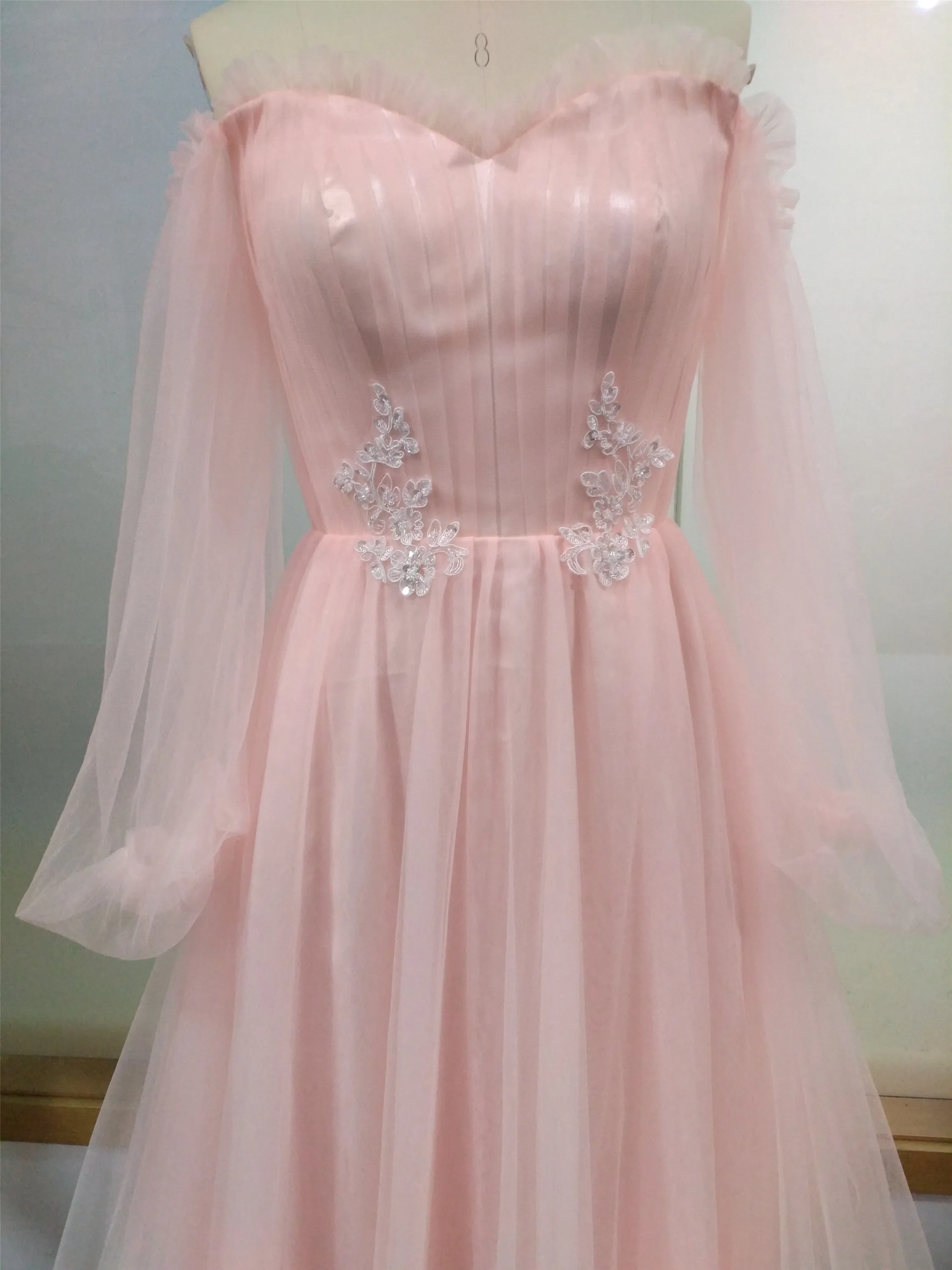 Robe De Soiree элегантное вечернее платье, длинное Тюлевое платье с открытыми плечами Abiye Gece Elbisesi Abendkleider, торжественное платье