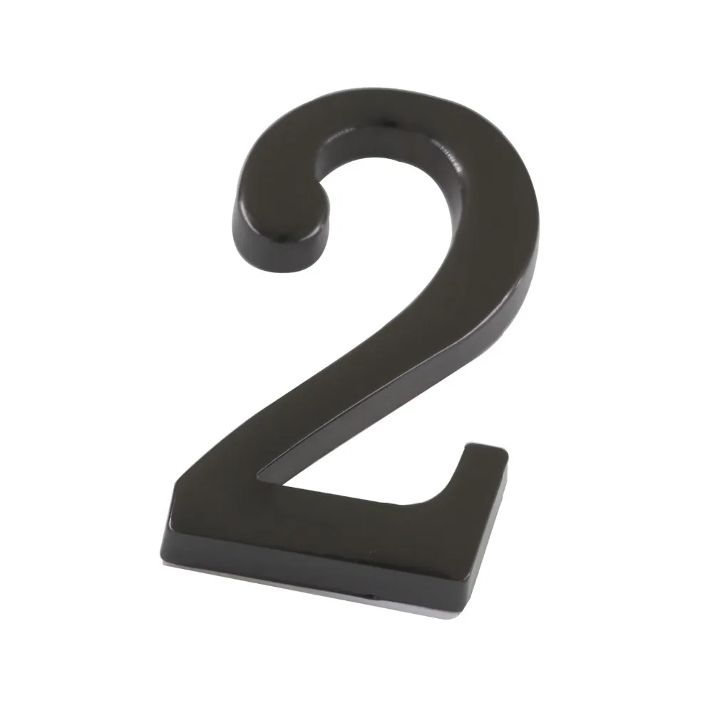 1pc Door Plates Number 2# Plate Black 50mm x 30mm Adhesive Sticker House Room Hotel Digital Gate | Обустройство дома