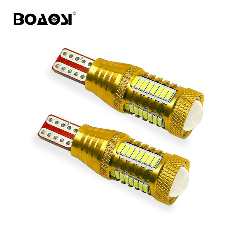 BOAOSI 2x4014 чип CREE T15 W16W 921 912 светодиодный фсветильник заднего хода 12 в 24 В